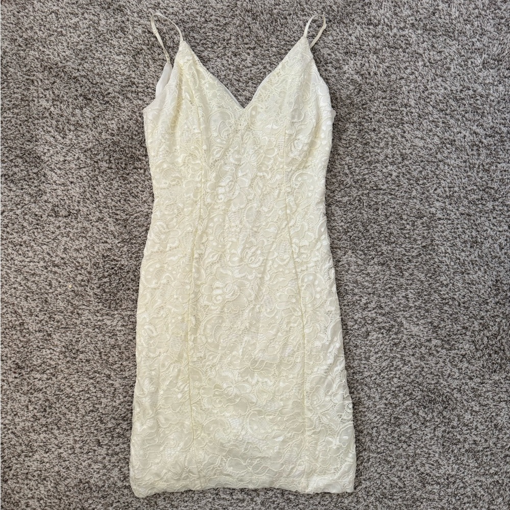 Windsor Cream Lace Mini Dress